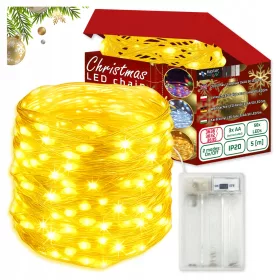   LED karácsonyi díszfüzér 2700K meleg fehér 50LED USB A 5m Masterled