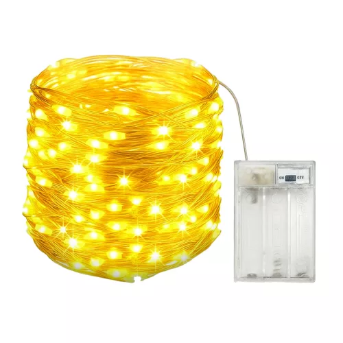 LED karácsonyi díszfüzér 2700K meleg fehér 20LED 3xLR44 2m Masterled