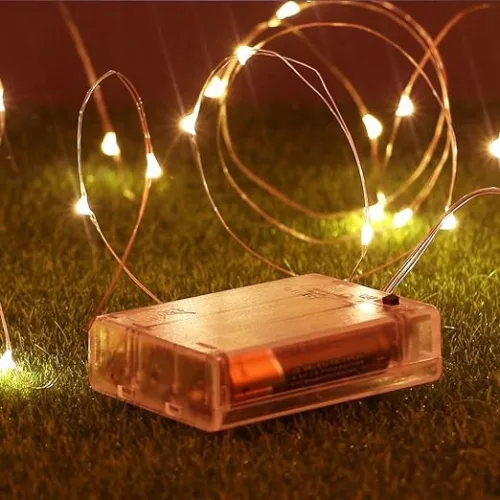 LED karácsonyi díszfüzér 2700K meleg fehér 20LED 3xLR44 2m Masterled