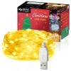 LED karácsonyi dekorációs füzér 2700K meleg fehér 100LED USB A 10m Masterled
