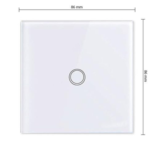 RF távirányító, felületre szerelhető, üveg LED világításkapcsolóhoz, fehér, elemes, IP45, Masterled