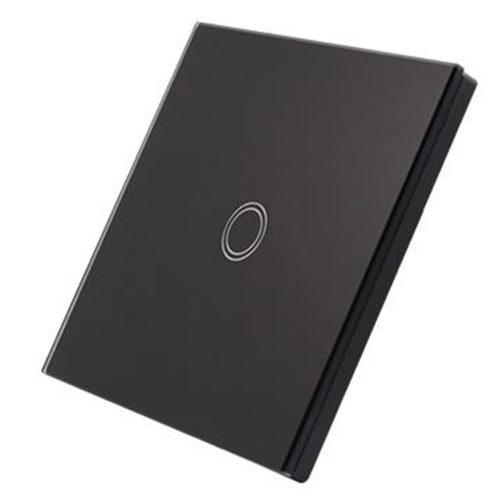 RF távirányító, felületre szerelhető, üvegből készült LED kapcsolóhoz, fekete, elemes, IP45, Masterled