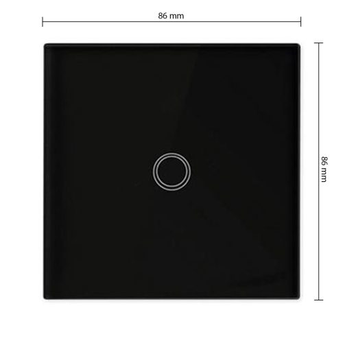 RF távirányító, felületre szerelhető, üvegből készült LED kapcsolóhoz, fekete, elemes, IP45, Masterled