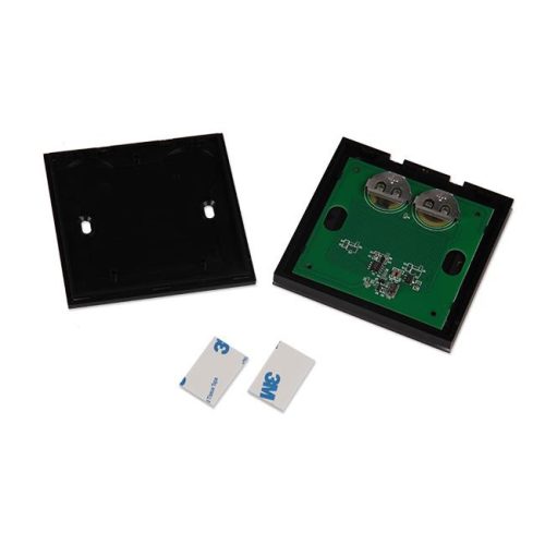 RF távirányító, felületre szerelhető, üvegből készült LED kapcsolóhoz, fekete, elemes, IP45, Masterled