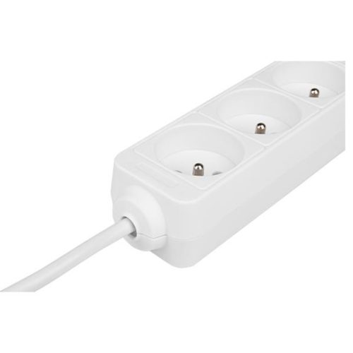 Hálózati Hosszabbító Kábel 3x Aljzat 5m Fehér Masterled