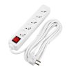 Hálózati Hosszabbító Kábel 5x Aljzat Ki/Be Kapcsoló 5m Fehér Masterled