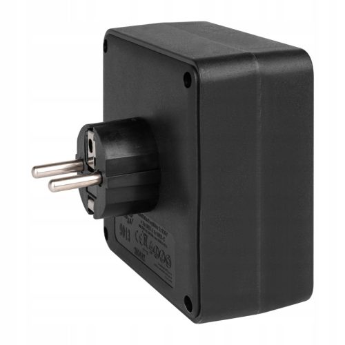 Złodziejka Modi hálózati elosztó 2x 230V + 2x USB-A 1x USB-C fekete Masterled