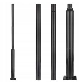   Világítóoszlop árboc utcai lámpákhoz 60 mm 3 m 20 x 20 cm fekete Masterled