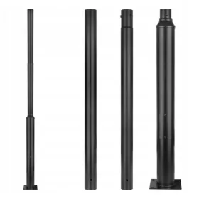   Világítóoszlop árboc utcai lámpákhoz 60 mm 3 m 20 x 20 cm fekete Masterled