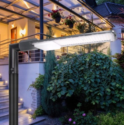 Világítóoszlop árboc utcai lámpákhoz 60 mm 3 m 20 x 20 cm fekete Masterled