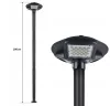 Világítóoszlop árboc utcai lámpákhoz 60 mm 3 m 20 x 20 cm fekete Masterled