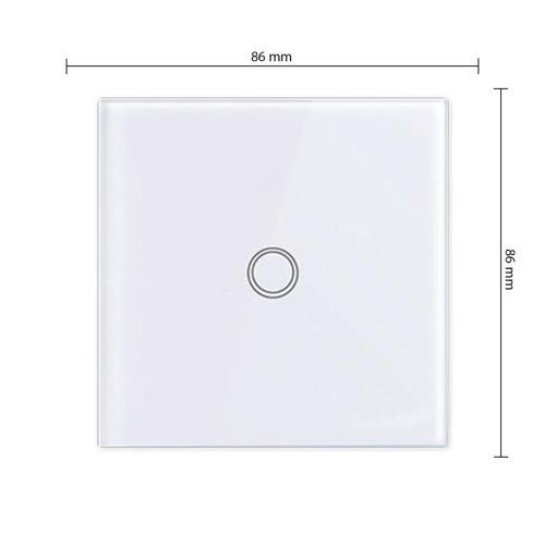 Egyérintéses üvegkapcsoló RF lépcsőházhoz, fehér távirányítóval, IP54, Masterled