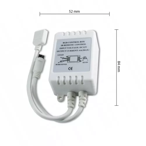 RGB IR LED szalagvezérlő 24 gomb 6A Masterled