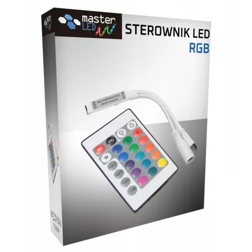 RGB IR LED szalagvezérlő 24 gombhoz, 6A, Mini Masterled