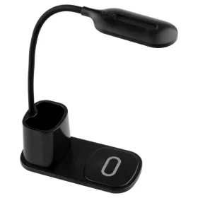   LED éjszakai asztali lámpa 3W 3000K - 6000K USB Touch QI töltővel NINA