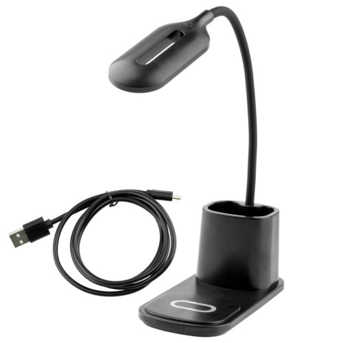 LED éjszakai asztali lámpa 3W 3000K - 6000K USB Touch QI töltővel NINA