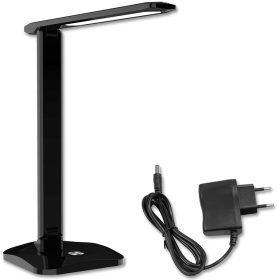   LED éjszakai asztali lámpa 9W CCT 3 az 1-ben 3500-6500K iskolai USB fekete