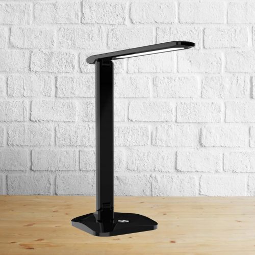 LED éjszakai asztali lámpa 9W CCT 3 az 1-ben 3500-6500K iskolai USB fekete