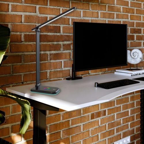 Állítható éjjeli asztali lámpa ALMA LED 12W 960lm CCT + RGB szabályozható fekete MasterLED