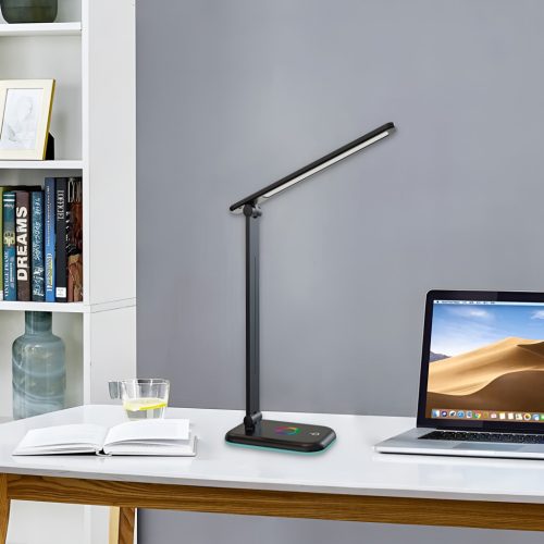 Állítható éjjeli asztali lámpa ALMA LED 12W 960lm CCT + RGB szabályozható fekete MasterLED