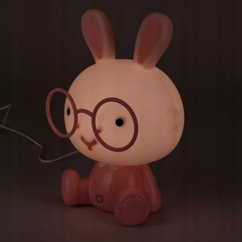 Dekoratív éjszakai lámpa RABBIT LED 5W 5000K Pink