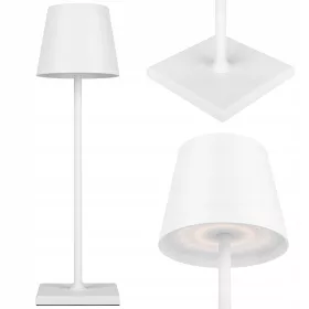   LED asztali lámpa 3W 200lm 4000K Semleges újratölthető iskolai éjszakai fény Szabályozható Be/Ki kapcsoló Fehér Solio Masterled