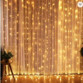 LED függöny USB 5V 300xLED távirányítóval 2700K LVT