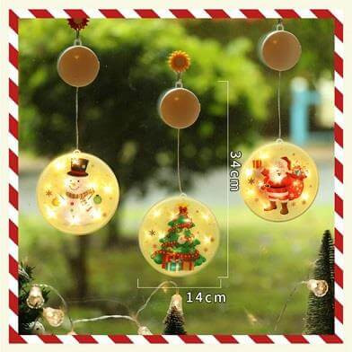 LED medál Mikulás 3xAAA 14cm 2700K karácsonyi LVT