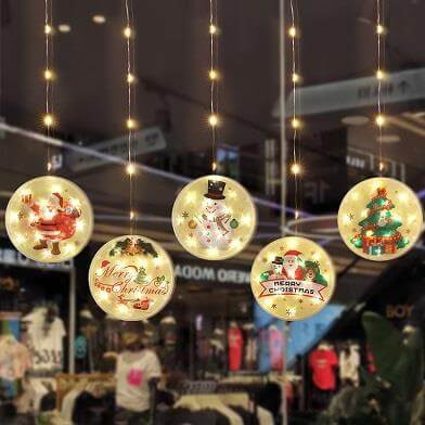 LED karácsonyfa medál 3xAAA 14CM 2700K karácsonyi LVT