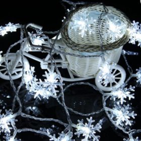 Hópehely LED fényfüzér 10xLED 2m 6500K Karácsonyi LVT