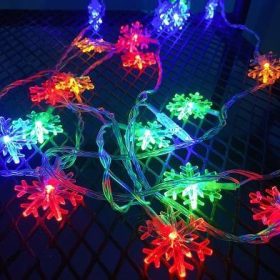 Snowflake LED fényfüzér 10xLED 2m RGB karácsonyi LVT