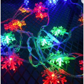 Snowflake LED fényfüzér 20xLED 3m RGB Karácsonyi LVT