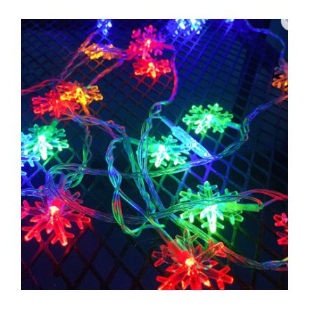 Snowflake LED fényfüzér 20xLED 3m RGB Karácsonyi LVT