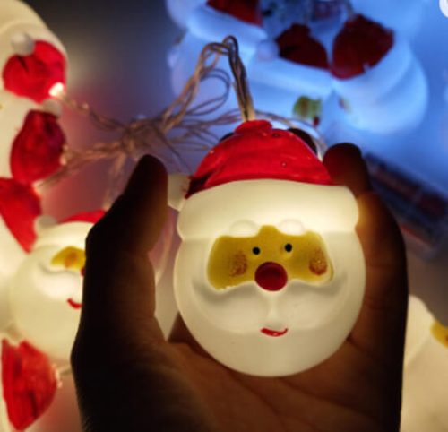 LED fényfüzér Mikulás 10xLED 1,6m 2700K karácsonyi LVT