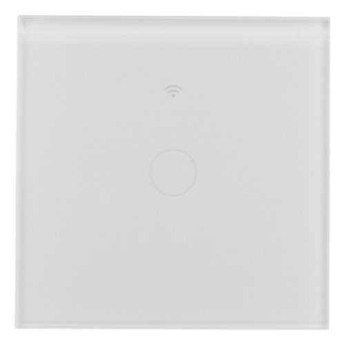 Üvegkapcsoló ÉRINTŐKÉPERNYŐS Wi-Fi LED fehér, egyes