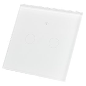 Fehér dupla Wi-Fi LED TOUCH üvegkapcsoló