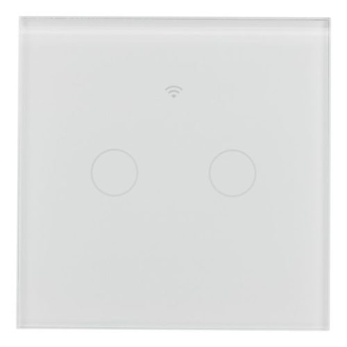 Fehér dupla Wi-Fi LED TOUCH üvegkapcsoló