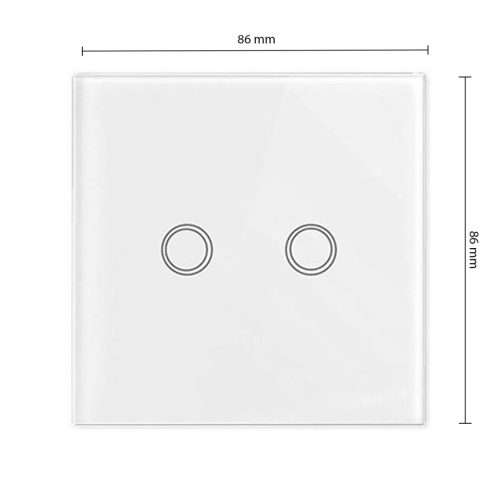 Üveg érintőkapcsoló LED dupla fehér IP54 Masterled