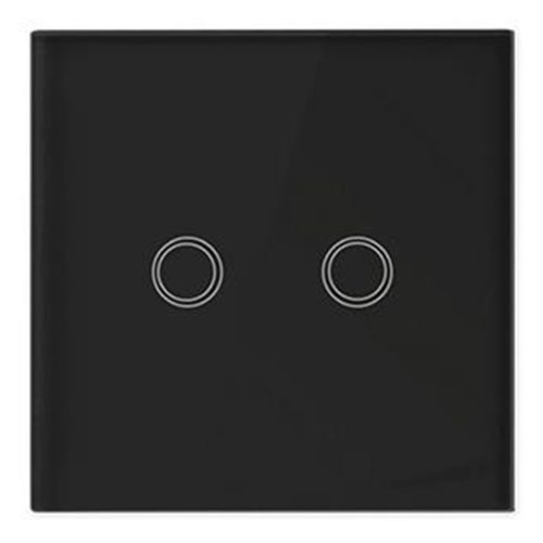 Üveg érintőkapcsoló LED dupla fekete IP54 Masterled