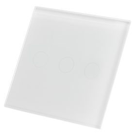 Üvegkapcsoló ÉRINTŐKÉPERNYŐS LED fehér tripla