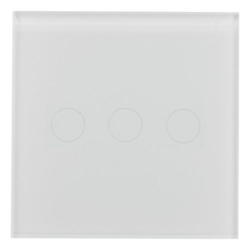 Üvegkapcsoló ÉRINTŐKÉPERNYŐS LED fehér tripla