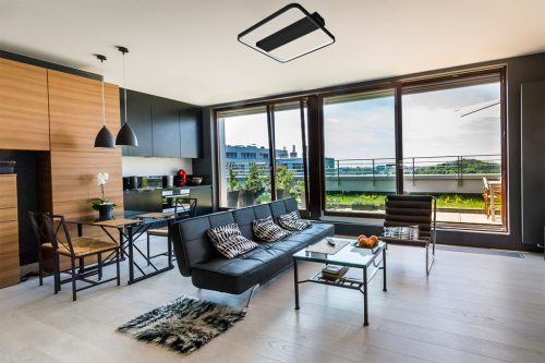 Galax LED csillár mennyezeti lámpa 40W fekete + távirányító