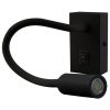 LED oldalfali lámpa Rugalmas olvasó  LEO 3W 4000K fekete