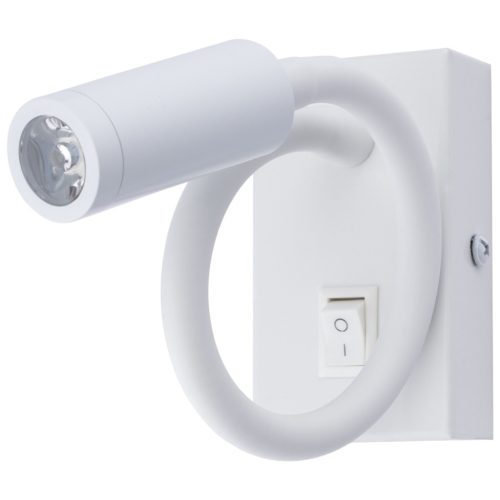 LED oldalfali lámpa Rugalmas olvasó  LEO 3W 4000K fehér