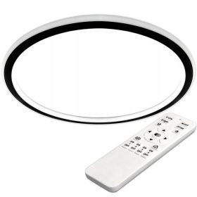   LED csillár mennyezeti lámpa 66W 3000K-6500K fekete + távirányító