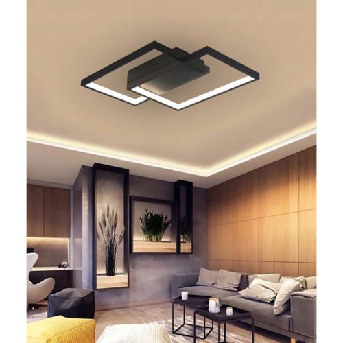 LED csillár mennyezeti lámpa 45W CCT GALAXIS POLARIS fekete + távirányító