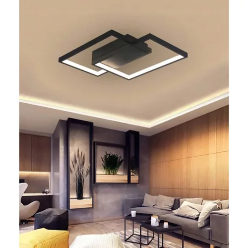 LED csillár mennyezeti lámpa 45W CCT GALAXIS POLARIS fekete + távirányító