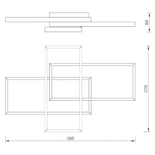 LED csillár mennyezeti lámpa 72W CCT GALAXIS ORION fekete + távirányító