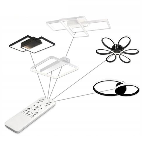 LED csillár mennyezeti lámpa 126W CCT GALAXIS HYDRA fekete + távirányító