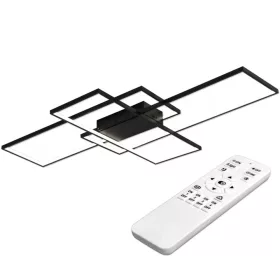   Geometrikus mennyezeti lámpa LED csillár 130W 3000K-6500K fekete + távirányító